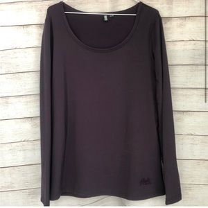 ROOTS ACTIVE Plum Long Sleeve Top Size XL